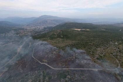 Požar na Kozicama kod Mostara još uvijek aktivan, širi se prema Miljkovićima i Troskotima