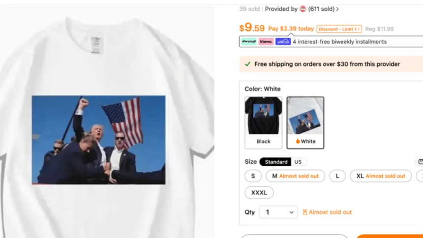 Kineski trgovci zarađuju na majicama s likom ranjenog Trumpa