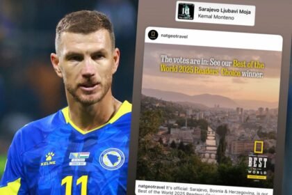 Džeko podijelio radosne vijesti: Sarajevo izabrano za najbolju destinaciju na svijetu