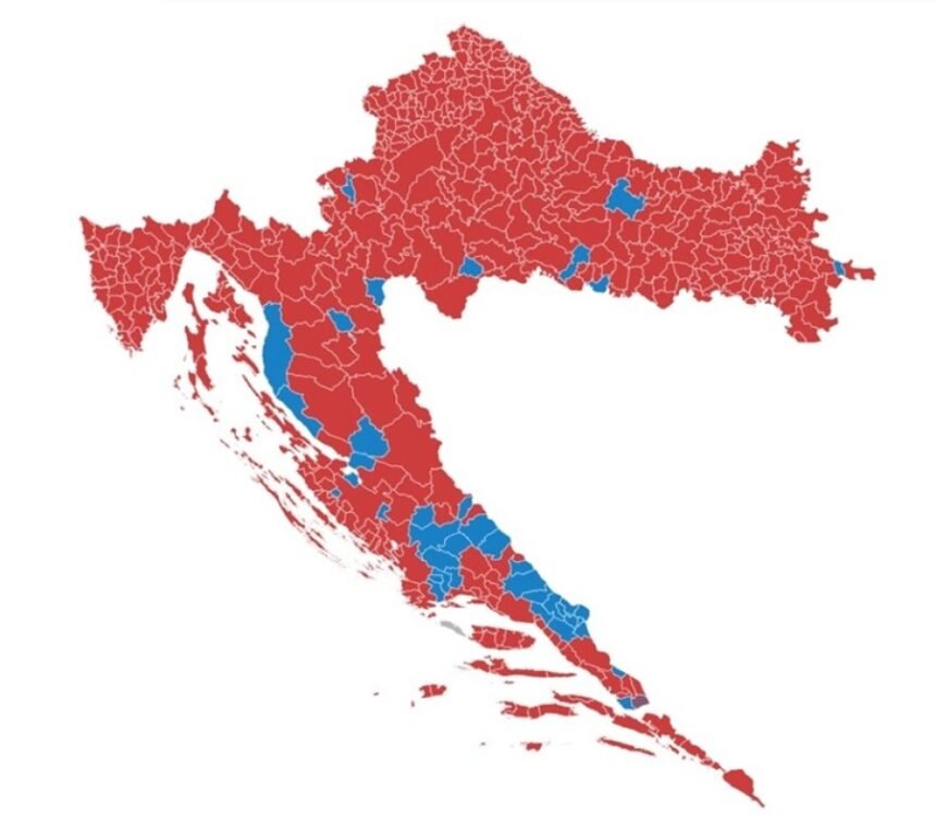 HRVATSKA SE CRVENI: Primorac dobio nešto gradova i sela u Dalmaciji