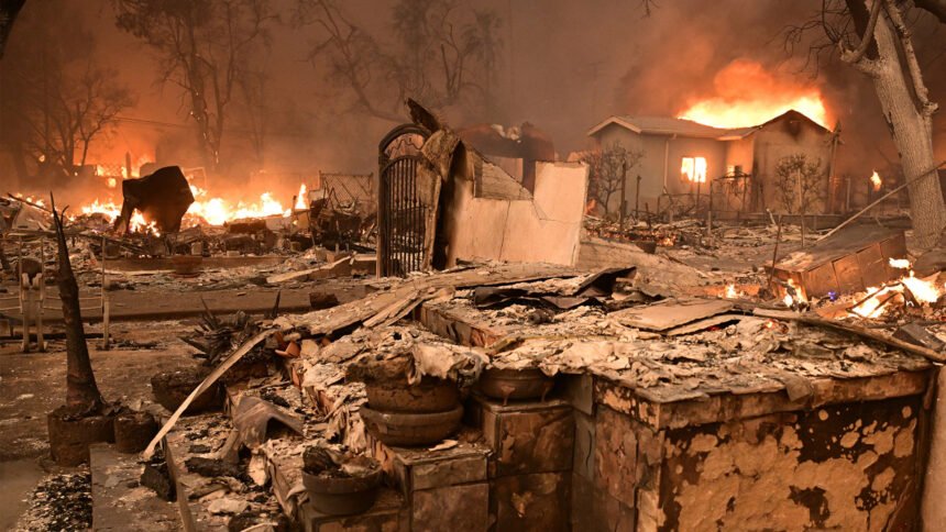 Scene uništenja iz Los Angeles Wildfires