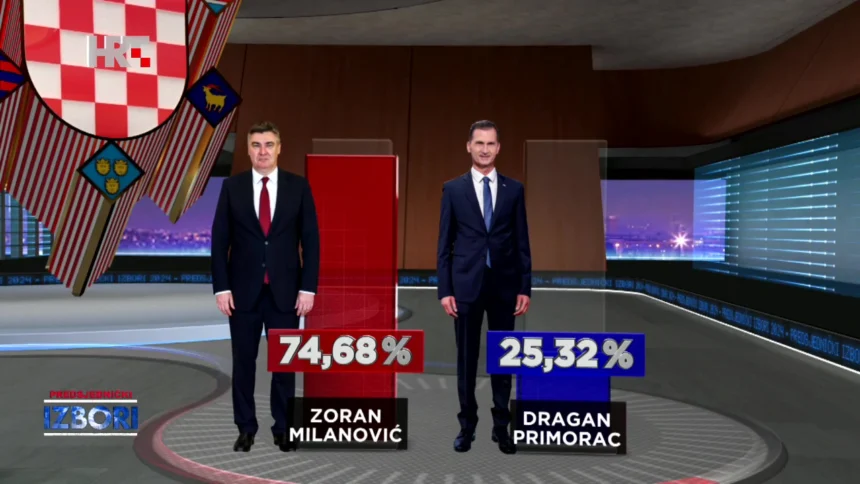 Obrađeno 99.90% biračkih mjesta: Milanoviću 74.69%, Primorcu 25.31% glasova birača