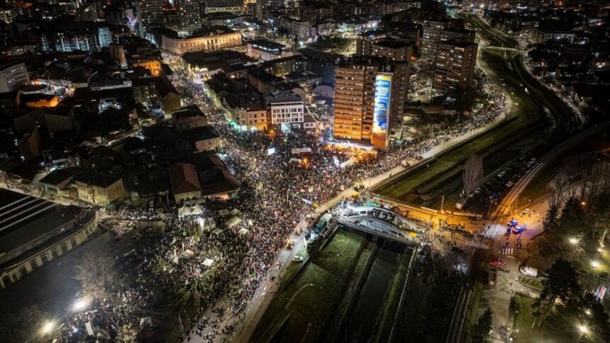 Fotografije iz zraka studentskih protesta u Kragujevcu