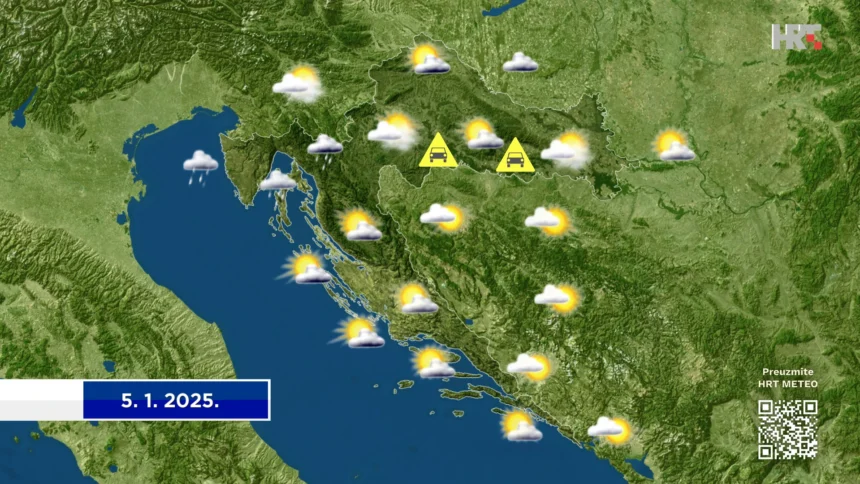 Nedjelja promjenjivija i toplija, uz južinu, gdjegod i kišu, ali ujutro još hladno