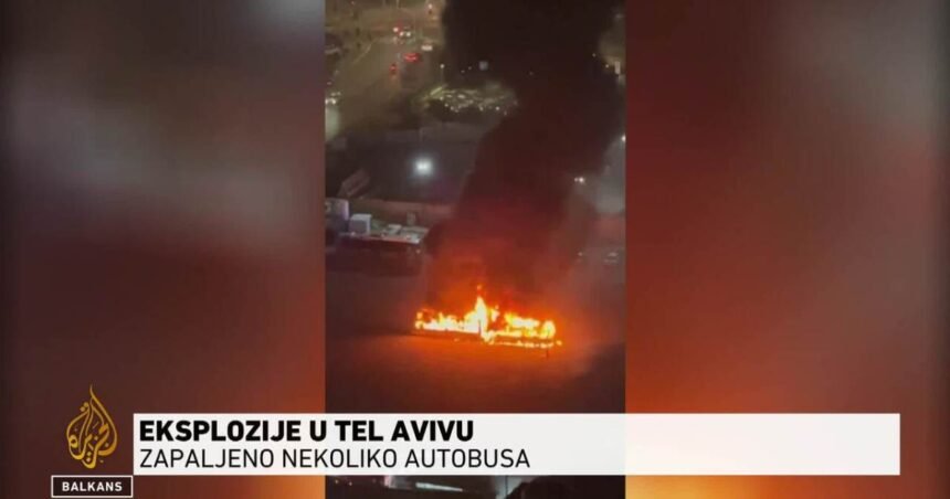 Eksplozije u Tel Avivu, zapaljeno nekoliko autobusa