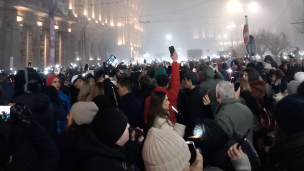 Studenti u tišini pozdravili su novu godinu u Beogradu, Novom Sadu, Nišu i Kragujevcu