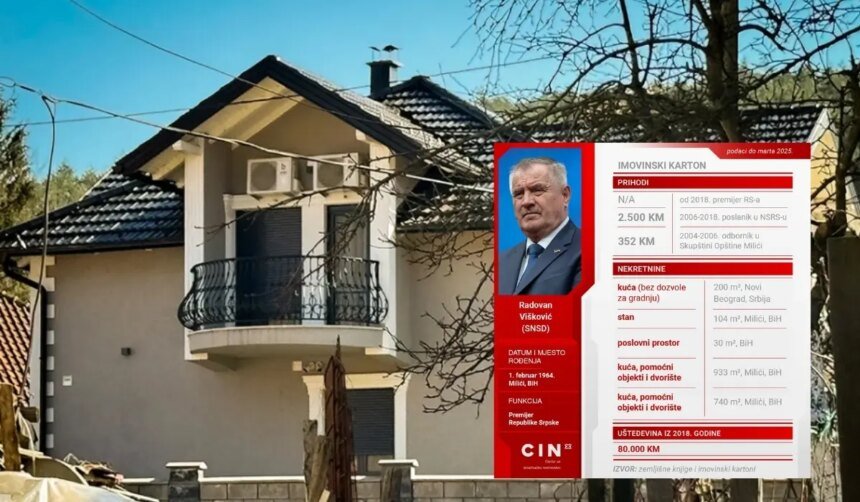 IMA SE, MOŽE SE: Višković ima kuće, stan, poslovni prostor i zemljište u BiH i ilegalnu kuću u Beogradu