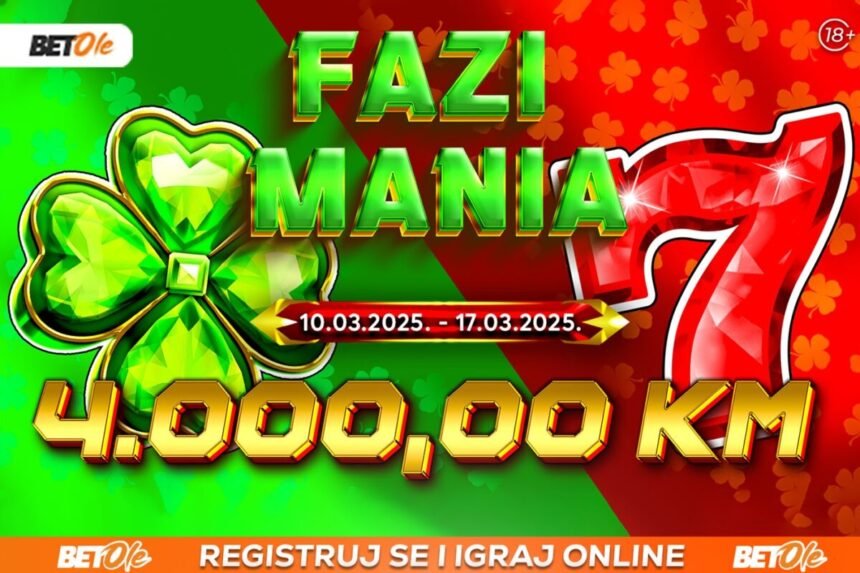 BetOle: Fazi Mania slot turnir – osvoji dio fonda od 4.000 KM