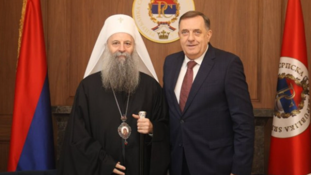 Porriarch Porfirija u razgovoru s Dodikom apelirao je na očuvanje mira i spuštanja tenzija u BiH