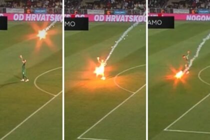 VIDEO Sramota na Rujevici: BBB bakljom skoro pogodio golmana Rijeke! Izvukao se za dlaku…