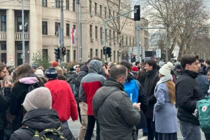 Протест због повређеног студента у Новом Пазару