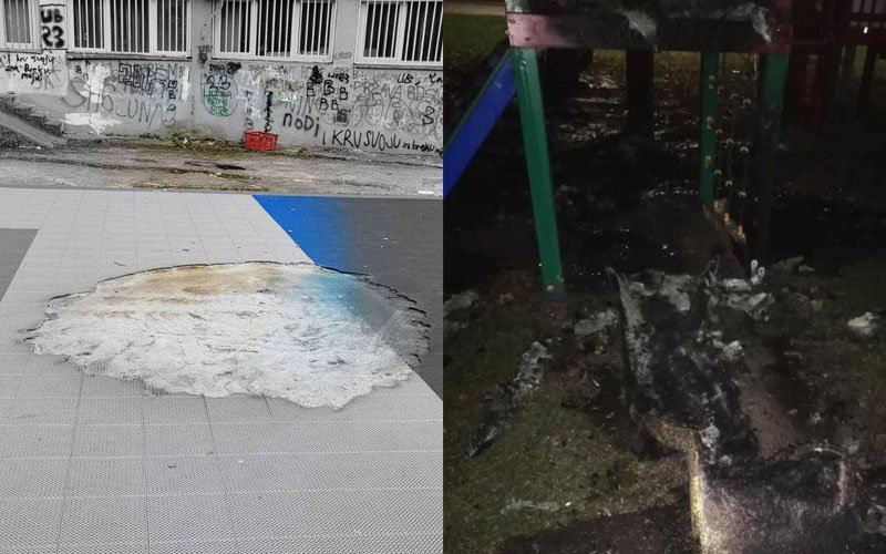 Sarajevo: Nepoznati huligani zapalili novo igralište za djecu s poteškoćama u razvoju