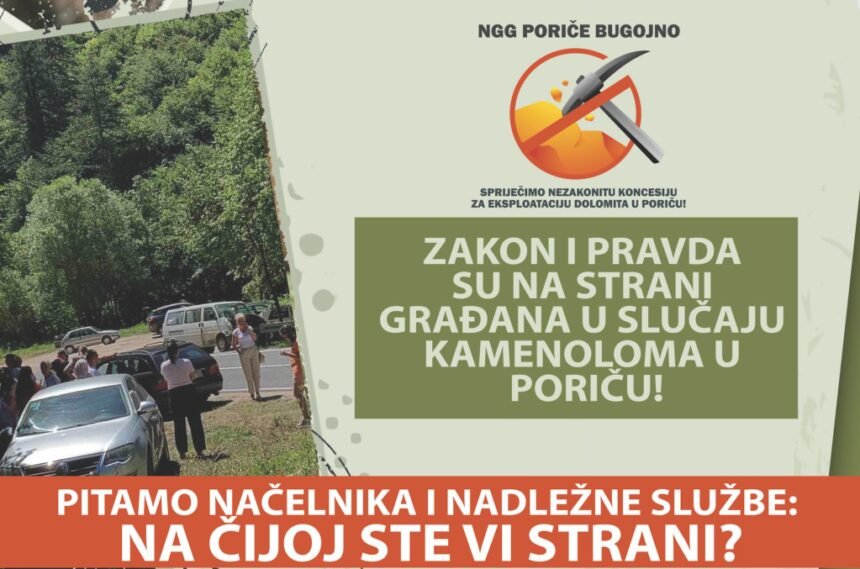 EKOLOŠKA KATASTROFA U NAJAVI: Mještani Poriča neće odustati dok ne spriječe sumnjivu eksploataciju dolomita