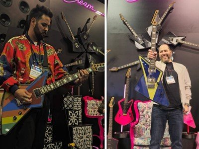 Prva na svijetu električna gitara koja mijenja boju prekrivena je e-ink zaslonom