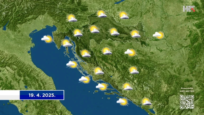 U subotu sunčanije i toplije, ali ujutro svježije, još rijetko uz kišu