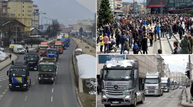 Kamiondžije sutra protestuju: 543 kamiona iz cijele BiH sutra stiže u Sarajevo
