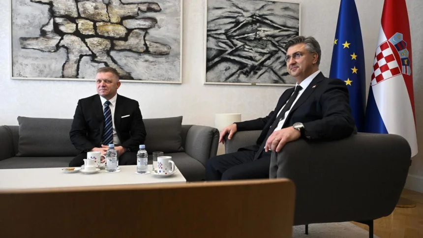 Premijer Plenković primio Roberta Fica u Banskim dvorima