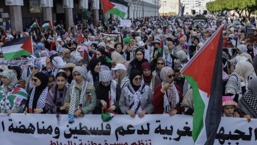 Masovni protesti u Maroku protiv rata Izraela u Gazi i američkoj podršci