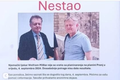 Potraga za Volframom Mislerom traje od septembra 2024.: I dalje nema ni traga njemačkom ljekaru