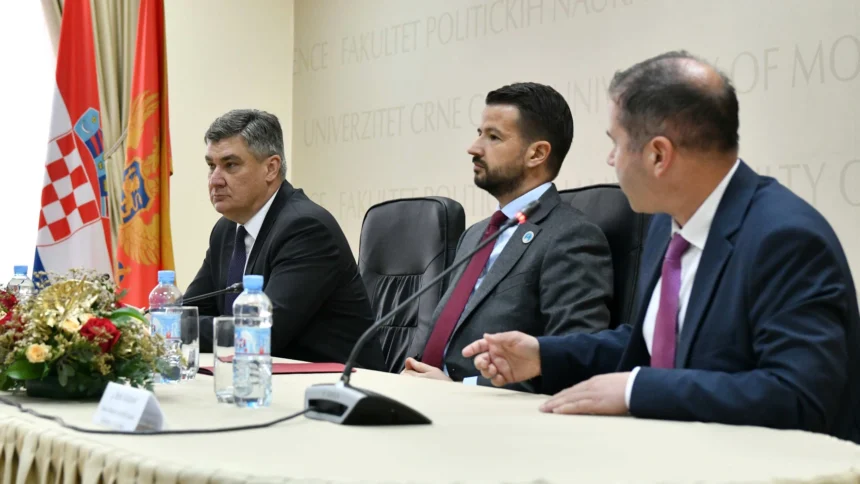 Predsjednik Milanović održao predavanje na Fakultetu političkih znanosti u Podgorici