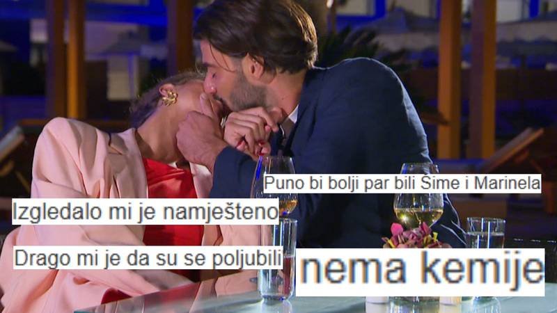 Šime poljubio Vanju, a to se nije svidjelo gledateljima: ‘Izgledalo mi je namješteno, nema kemije’