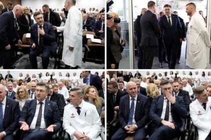 FOTO Plenković se prvi put poslije operacije srca pojavio u javnosti. Posjetio KB Merkur
