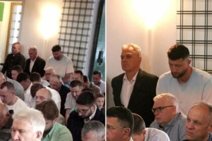 DALEKO OD MEDIJSKE POMPE: Slavni Jusuf Nurkić klanjao bajram-namaz u tuzlanskoj džamiji