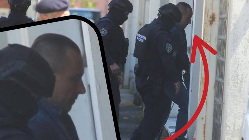 Fotografije monstruma: Srđana Mlađana naoružani policajci doveli su na sud u Varaždinu!