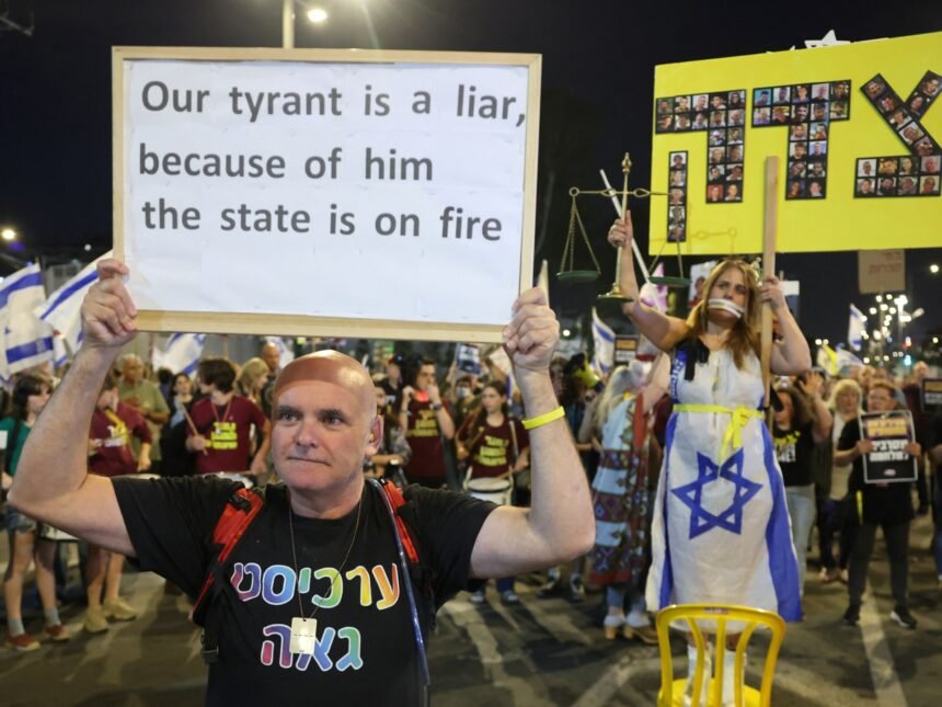 Izraelski protest za zarobljenike, protiv Gaza ratnog proširenja Netanyahu
