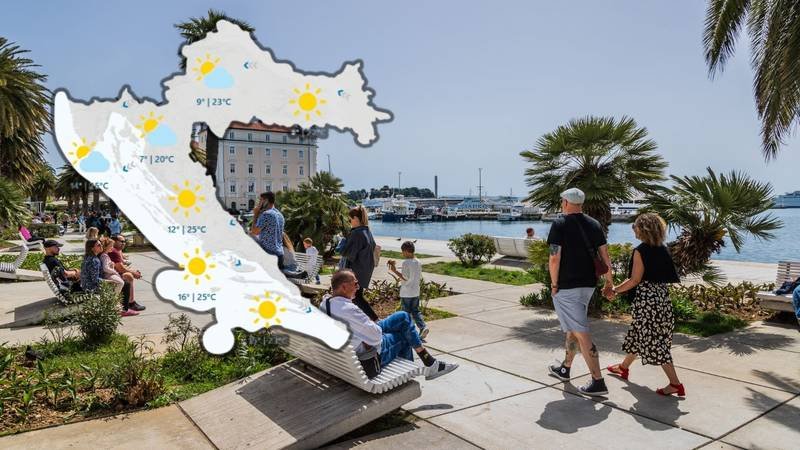Proljeće u punom jeku: U utorak temperature idu do 25 °C.  Evo što nas čeka za Praznik rada…