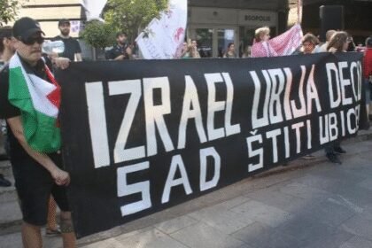 Protest podrške ljudima Palestine u Beogradu