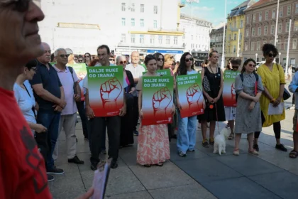 Proiranski prosvjed u Zagrebu: Agresija na Iran bez ikakvog povoda