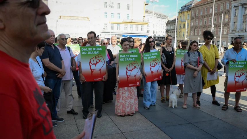 Proiranski prosvjed u Zagrebu: Agresija na Iran bez ikakvog povoda