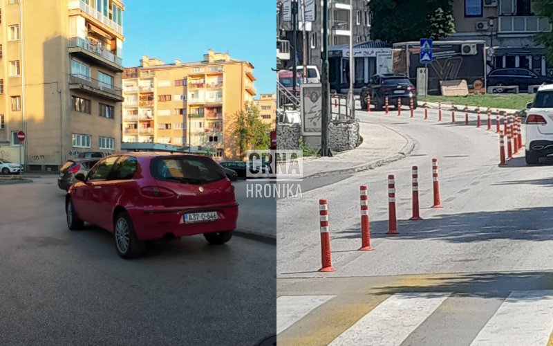 Hoće li se na Grbavici konačno postaviti saobraćajni čunjevi kako bi se onemogućilo nepropisno parkiranje?