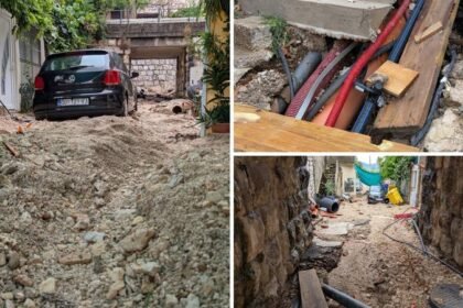 FOTO Jako nevrijeme noćas je pogodilo Komin: Poplavljene su obiteljske kuće, podrumi…