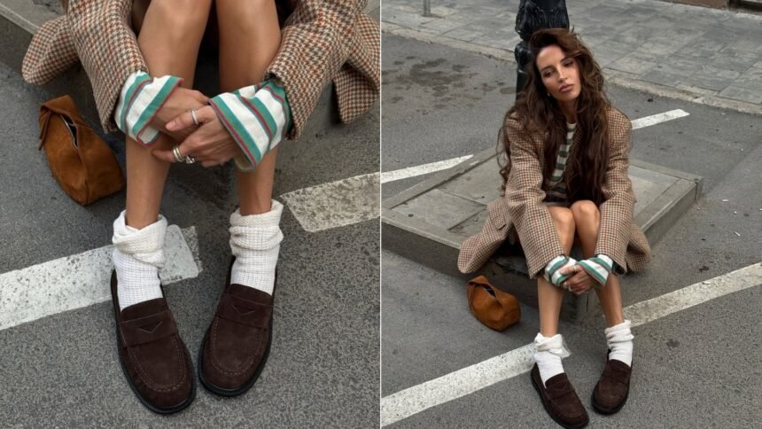 Antilop mokasin i bele čarape su zvijezde preppy outfit ovog pada