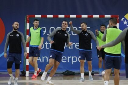 Futsal Zmajevi obavili službeni trening pred meč baraža protiv Belgije