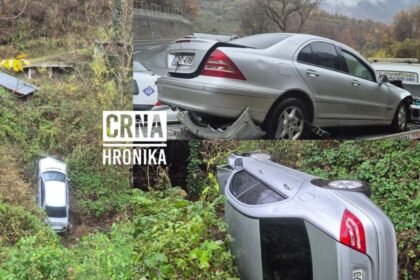 Nesreća na Bradini: Mercedes sletio u provaliju visoku 20 metara