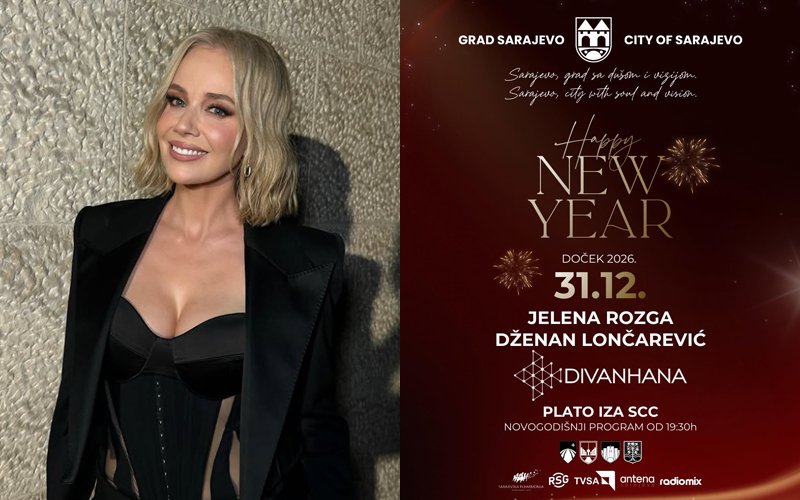 Pored Jelene Rozge na sarajevskoj novogodišnjoj bini će pjevati Divanhana i Dženan Lončarević