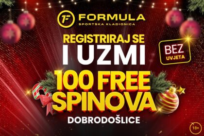 Formula: Uzmi 100 free spinova + 200% bonusa na klađenje uživo