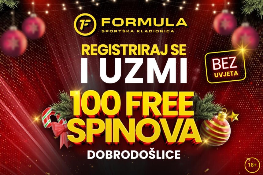 Formula: Uzmi 100 free spinova + 200% bonusa na klađenje uživo