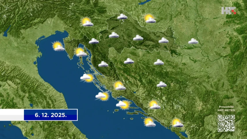 U subotu na moru djelomice sunčano, bura, na kopnu još lokalno malo kiše
