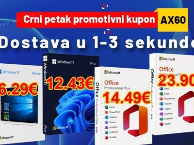 Ključ za Office 14,49 €, ključ za Windows 6,29 €