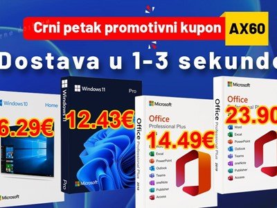 Office ključ 14,49 €, Windows ključ 6,29 €