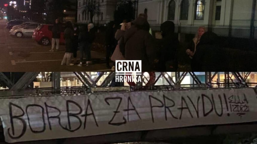 Podrška ispred Zemaljskog muzeja: Roditelji i učenici KŠC-a uz povrijeđenu djevojčicu nakon tramvajske tragedije